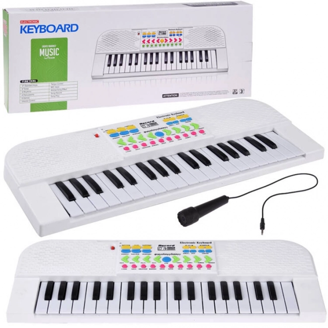 Mini Keyboard Toy With Microphone For Kids
