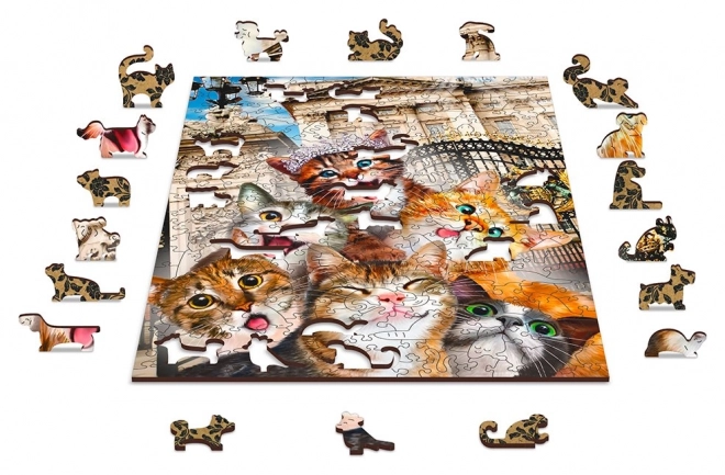 Wooden puzzle kittens in london 2-in-1, 300 pieces