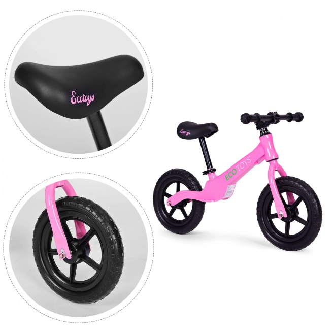 Children's Balance Bike by Ecotoys, Pink