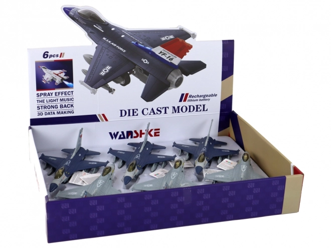 Friction Powered Fighter Jet Model