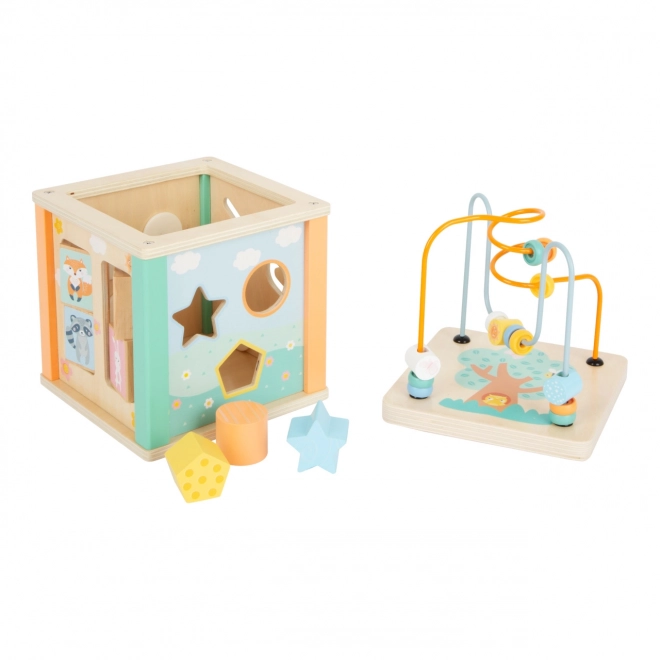 Pastel Wooden Activity Cube