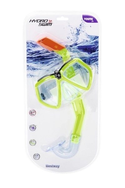Set da immersione maschera + boccaglio 32cm 2 colori in blister 7+