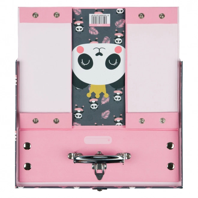 Foldable School Case with Panda Design