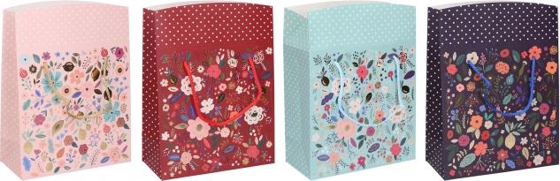Gift bag with lid, size S (21 × 21 × 10 cm), year-round