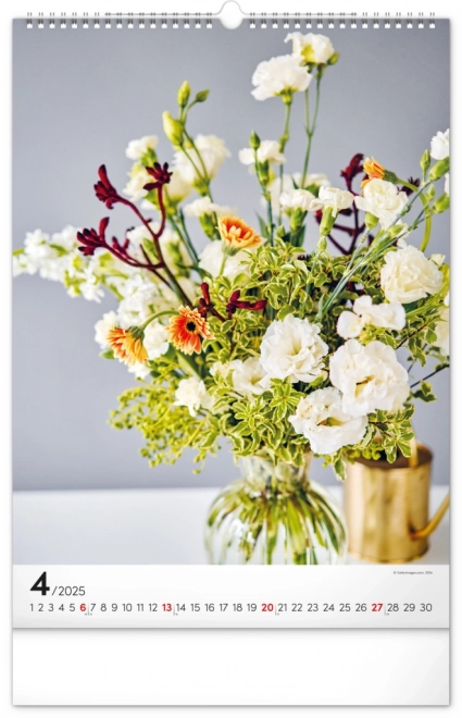 Wall Calendar Bouquet 2025