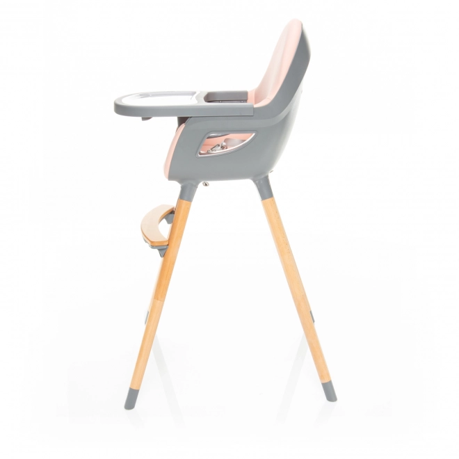 Children's High Chair Dolce 2 in Blush Pink and Grey