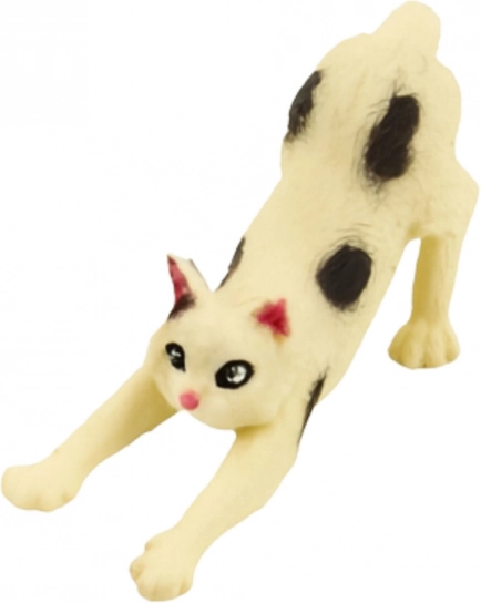 Set of Mini Cat Figures with Feeding Bowl