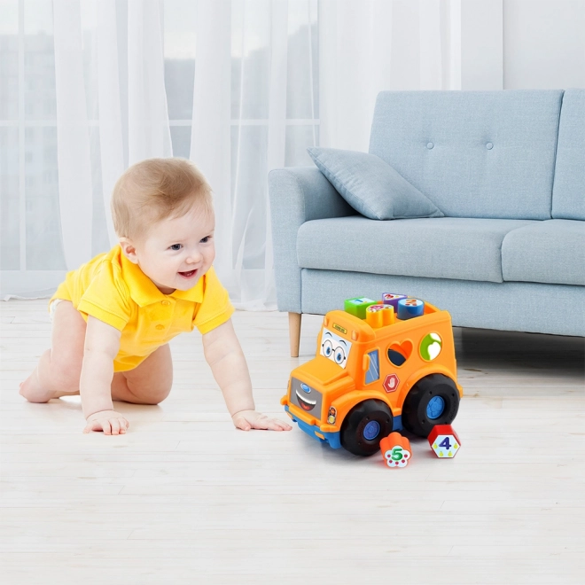 Shape Sorter Baby Bus Toy Orange