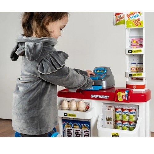 Children's Supermarket Checkout Set with Shopping Cart