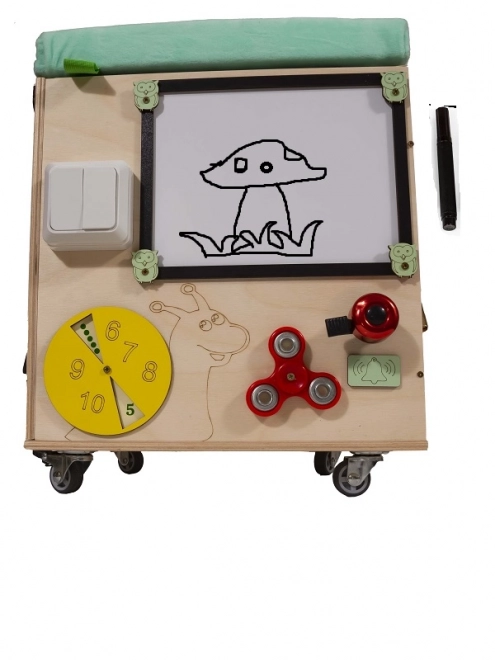 Interactive Activity Cube with Storage for Children