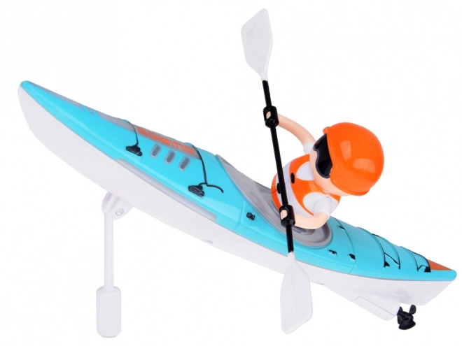 Remote Controlled LED Kayak with Rowing Figure