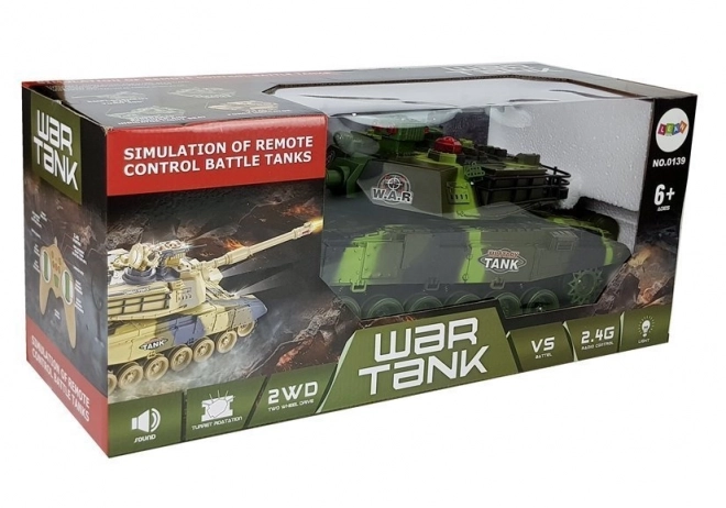 Large Remote Control Tank with Lights and Shooting Sounds