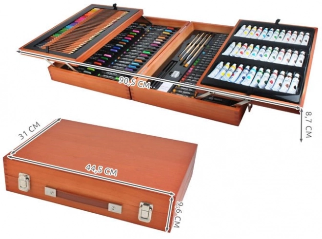 Comprehensive Painting Set in a Wooden Case