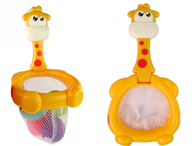 Bath Toy Mini Basketball Giraffe with Rubber Balls