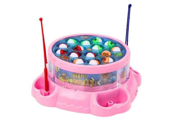 Fishing Game with Rods, Lights, and Sounds in Pink