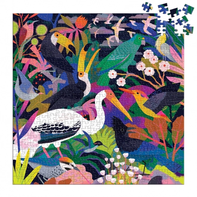 Glow-in-the-Dark Bird Puzzle 500 Pieces