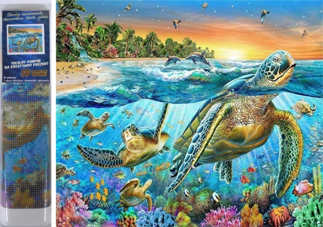 Diamond Painting Turtles 30x40cm