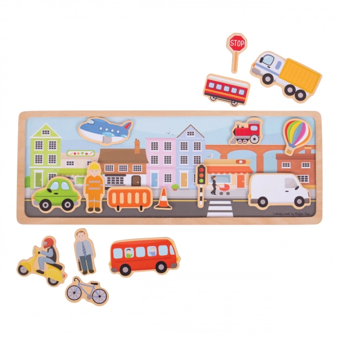 Bigjigs Toys Magnetic City Puzzle