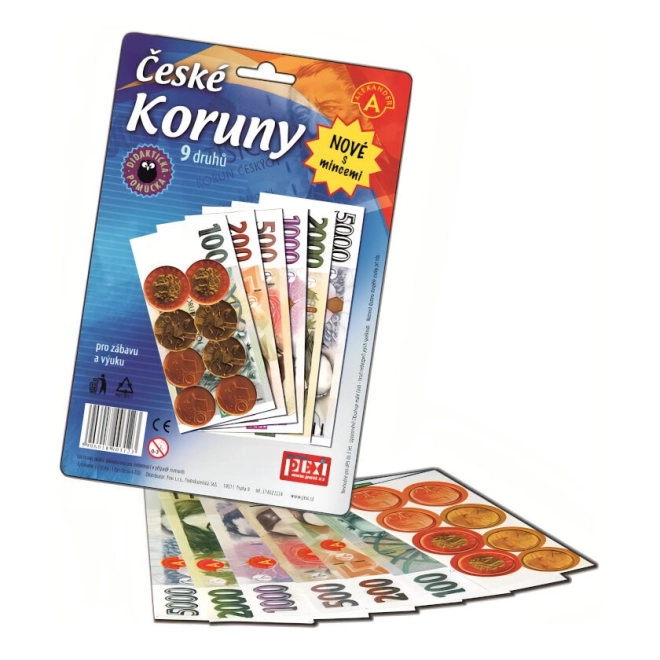 Czech Koruna Play Money Set