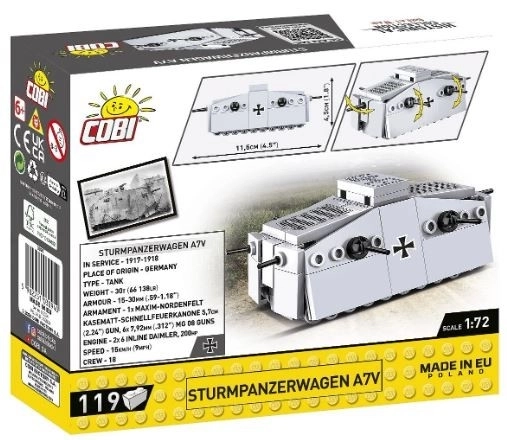 COBI Construction Blocks Sturmpanzerwagen A7V Model