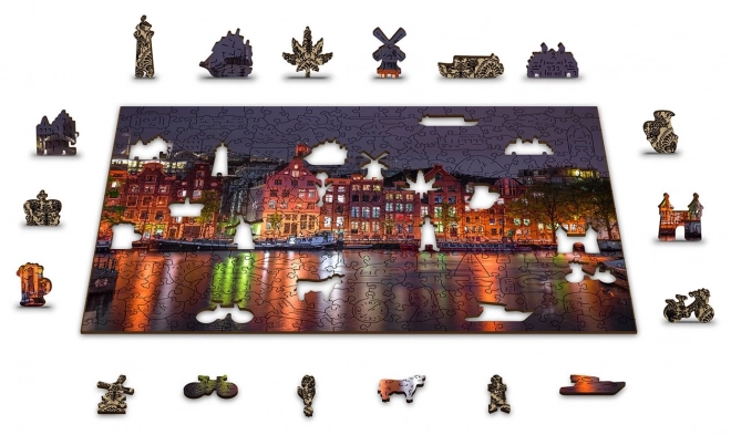 Wooden City Puzzle Night Amsterdam 2v1