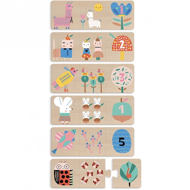 Vilac Wooden Mommy and Baby Puzzle Set