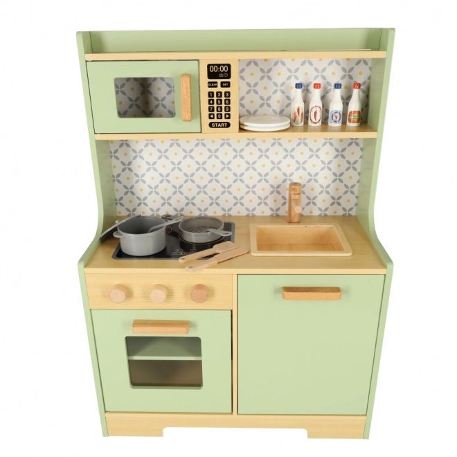 Wooden Play Kitchen - Mint Green