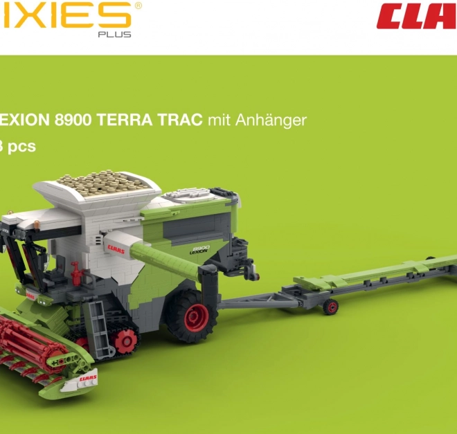 Construction Kit Brixies Plus Claas Lexion 8900 Terra Trac with Trailer