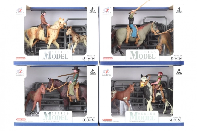 Horse and Rider Play Set with Enclosure