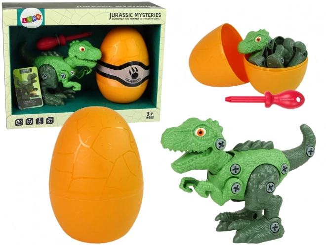 Tyrannosaurus Rex Dinosaur Set with Egg DIY Screwdriver Green