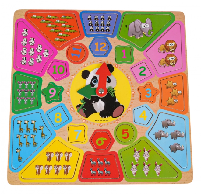 Educational Board Clock and Counting Panda