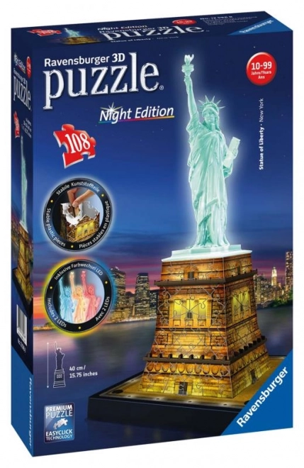 Ravensburger 3D Puzzle Statue of Liberty Night Edition