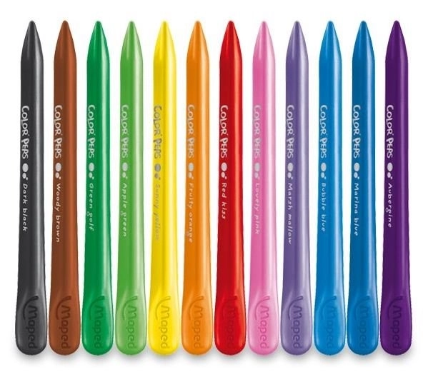 Color'Peps Plastic Crayons 12 Pack