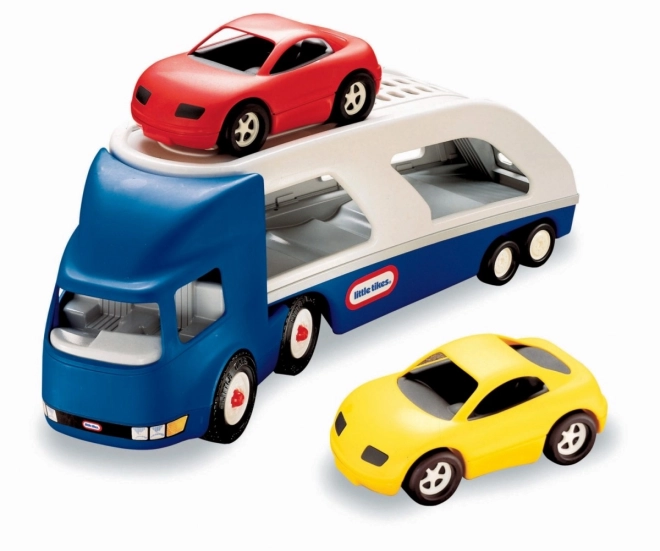 Little tikes tow truck with two cars