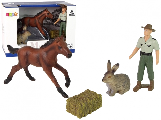 Farm Animal and Farmer Figure Set