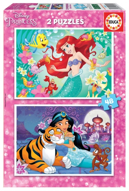 Disney Princesses Ariel and Jasmine Puzzle Set