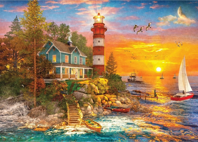 GIBSONS Puzzle Lighthouse on the Island 500 Pieces