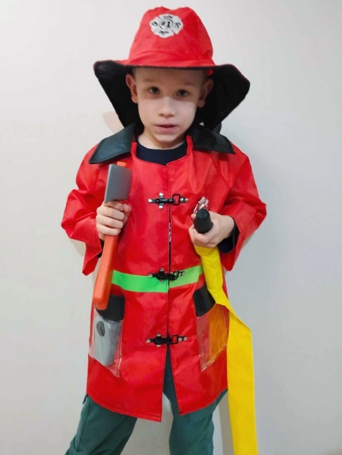 Firefighter Costume with Walkie-Talkie for Kids