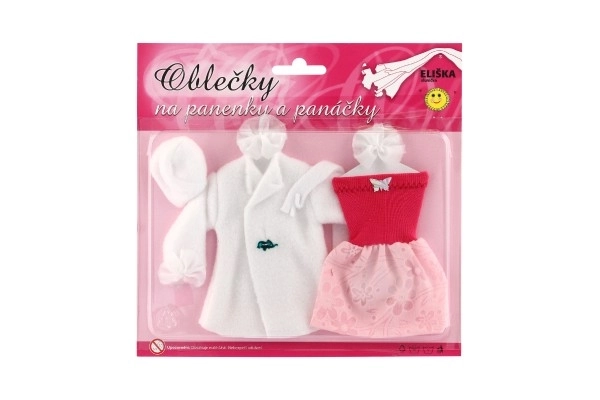 Doll Dress Set with Coat and Hat