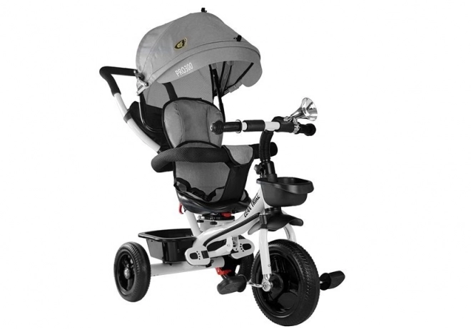 Gray Tricycle for Kids with UV Canopy