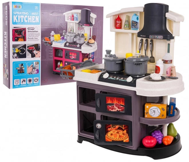 Interactive Kitchen Set with Sound and Water Function