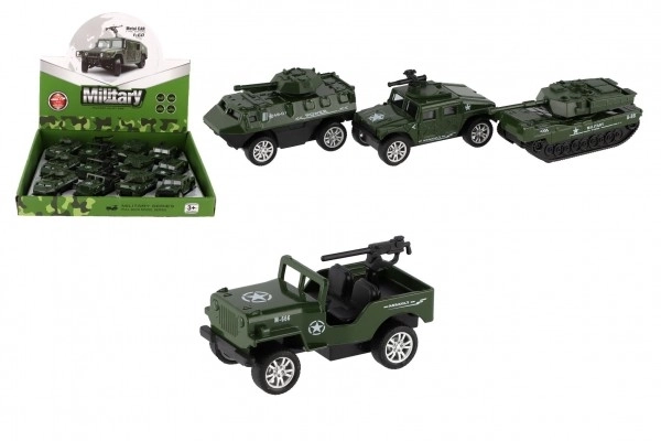 Military Mini Car with Pull-Back Mechanism