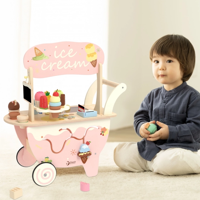 Classic World Holz Eiswagen 3 in 1 Wagen 40 el.