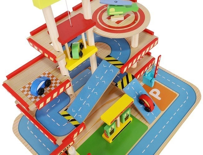 Wooden Parking Garage for Kids