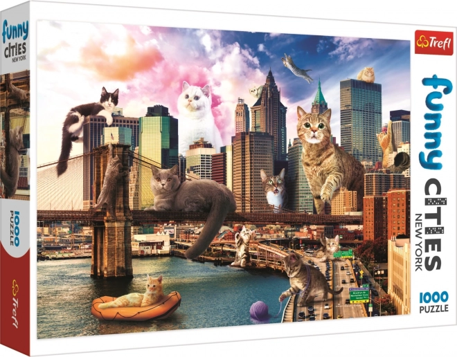 Funny Cities: Cats in New York Puzzle 1000 Pieces