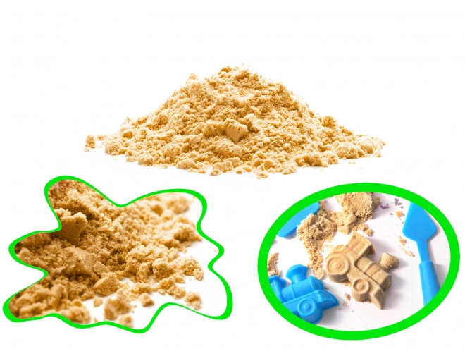 Grüner kinetischer Sand im Beutel 1kg – Natürlich