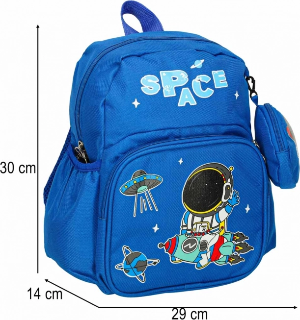 Dětský batoh astronaut pro předškoláky 30x14x23 cm