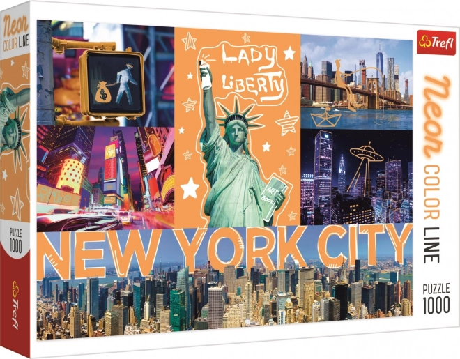 Trefl Puzzle Neon Color Line New York 1000 Pieces