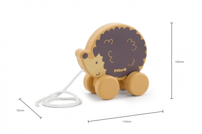 Wooden Pull Along Hedgehog Toy