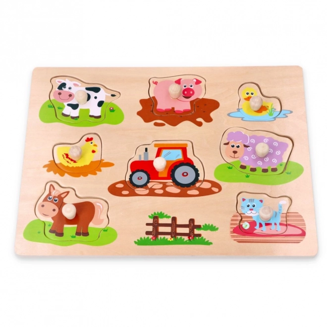 Farm Friends and Tractor Peg Puzzle